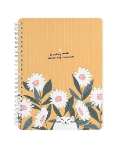 Тетрадь Mur-Mur общая, 80 листов, 15,6 х 20,7 см, в клетку, мягкий переплет, спираль, желтый Be smart