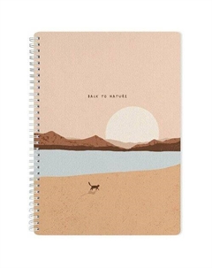 Тетрадь Mountains общая, 96 листов, 20,2 х 28,2 см, в клетку, мягкий переплет, спираль, закат Be smart