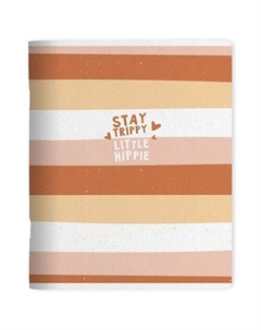 Тетрадь Hippie общая, 48 листов, 16,5 х 20,3 см, в клетку, мягкий переплет, на скрепке, полосы Be smart