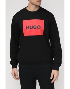 Хлопковый свитшот с логотипом бренда Hugo