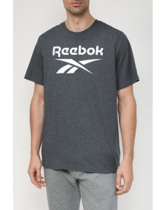 Хлопковая футболка с принтом бренда Reebok
