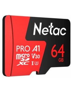 Карта памяти microSD P500 PRO 64 GB адаптер NT02P500PRO 064G R Netac