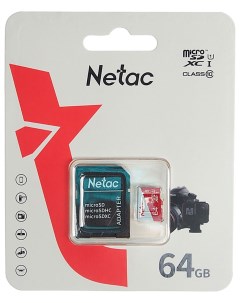 Карта памяти microSD P500 ECO 64 GB адаптер NT02P500ECO 064G R Netac
