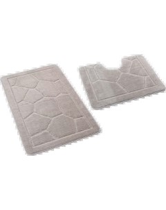 Комплект ковриков для ванной комнаты 100х60 серый Рмс