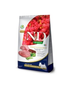 N D Dog Quinoa Weight Management Mini Корм сух ягн д мелких собак контроль веса 800г Farmina