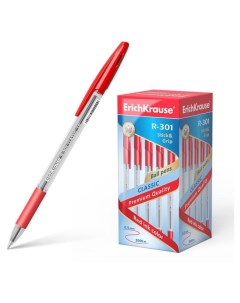 Ручка шариковая R 301 Classic Stick Grip 1 0 красная 1 шт Erich krause
