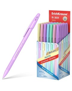 Ручка шариковая R 301 Pastel Stick 0 7 синяя 1 шт Erich krause