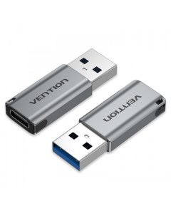 Переходник адаптер USB Type C USB экранированный серебристый CDPH0 Vention