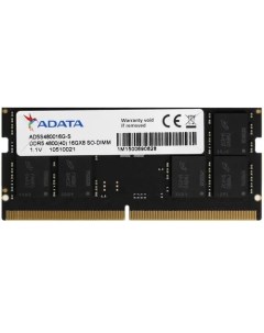 Память DDR5 SODIMM 16Gb 4800MHz CL40 1 1 В AD5S480016G S Retail Adata
