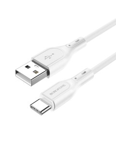 Дата кабель BX66 USB USB Type C силикон 5А 1 м White Borofone