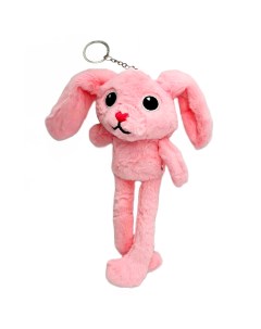Брелок кролик с длинными ушами розовый 28 см Market toys lab
