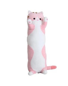 Мягкая игрушка антистресс кот батон багет розовый 90 см Market toys lab