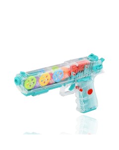 Пистолет игрушечный Gear Light Gun с шестерёнками голубой Market toys lab