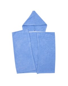 Полотенце махровое с капюшоном размер XL100 155 см К24 7 голубой Осьминожка
