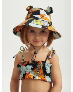 Панама детская 50643 черный оранжевый бирюзовый 50 Happy baby