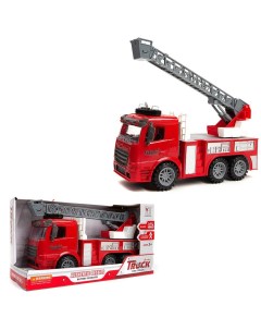 Пожарная машина с выдвижной лестницей пластмассовая инерционная звук 1 14 Junfa toys