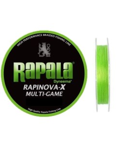 Шнур RAPINOVA X Multi Game Green 2 0 0 235мм 150 м 14 9кг Зеленый RLX150M20LG Rapala