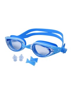 Очки для плавания взрослые беруши кейс Сине Голубые Rekoy