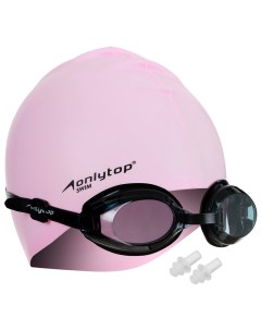 Набор для плавания ONLYTOP взрослый очки шапочка беруши обхват 54 60 см Onlitop