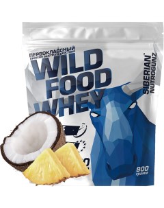 Сывороточный протеин Wild Food Whey Ananas Coconut 900 г Siberian nutrogunz
