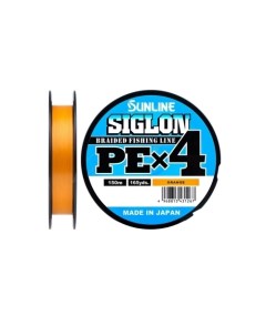 Леска плетеная шнур SIGLON PEx4 ORANGE SPEX4300OR 15 300 м 0 209мм Sunline