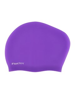 Силиконовая шапочка для плавания Long Hair Silicone Swim Cap пурпурный Flat ray
