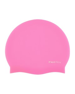 Силиконовая шапочка для плавания Silicone Swim Cap розовый Flat ray