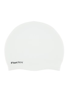 Силиконовая шапочка для плавания Silicone Swim Cap белый Flat ray