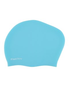 Силиконовая шапочка для плавания Long Hair Silicone Swim Cap бирюзовый Flat ray