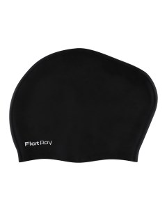 Силиконовая шапочка для плавания Long Hair Silicone Swim Cap черный Flat ray