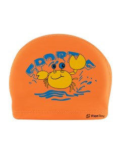 Шапочка для плавания Kids Comfort PU Swim Cap оранжевый Flat ray