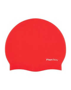 Силиконовая шапочка для плавания Silicone Swim Cap красный Flat ray