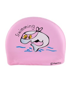 Шапочка для плавания Kids Comfort PU Swim Cap розовый Flat ray