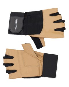 Перчатки для фитнеса коричневые Q11 XL с фиксатором мужские кожа Onhillsport