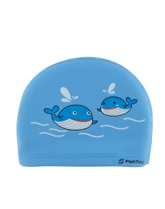 Шапочка для плавания Kids Comfort PU Swim Cap голубой Flat ray