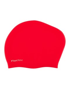 Силиконовая шапочка для плавания Long Hair Silicone Swim Cap красный Flat ray