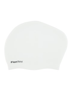 Силиконовая шапочка для плавания Long Hair Silicone Swim Cap белый Flat ray