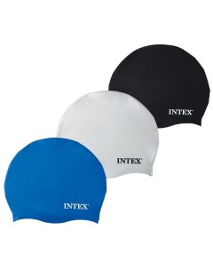 Шапочка для плавания силикон от 8 лет 3 цвета Intex