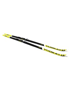 Беговые лыжи 160 см с креплением NNN Step in Wax Black Yellow без палок Vuokatti