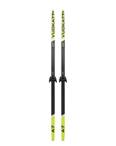 Лыжный комплект с креплением 75 мм Wax цвет Black Yellow Vuokatti