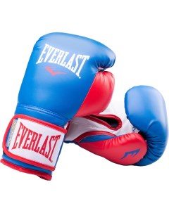 Боксерские перчатки Powerlock синие красные 10 унций Everlast