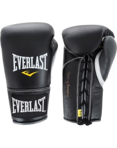 Боксерские перчатки Powerlock Hook Loop Training Gloves черные 8 унций Everlast