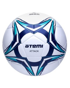 Мяч футбольный Attack PU EVA р 3 окр 54 56 бело сине голубой Atemi