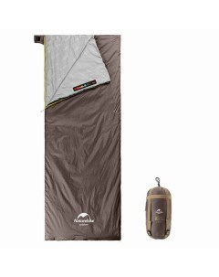 Спальный мешок LW180 серо коричневый левый Naturehike
