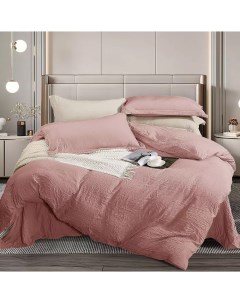 Комплект постельного белья евро микрофибра 50 x 70 см амарант розовый Хорошо дома