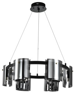 Люстра Zortes Rony ZRS 1209 06 6 ламп G9 подвесная светодиодная в стиле модерн черный Nobrand
