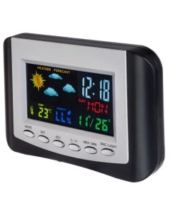 Часы метеостанция PF A4597 серый Perfeo