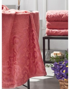 Полотенце махровое Guten Morgen Paisley coral орнамент розовый 50х90 Гутен морган