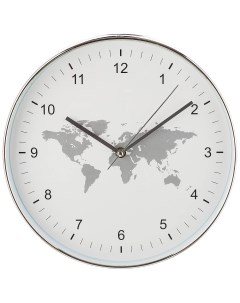 Часы настенные кварцевые World map белый Диаметр 30 см Lefard