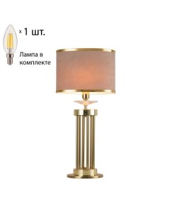 Настольная лампа с лампочкой Rocca 2689 1T Lamps E14 Свеча Favourite